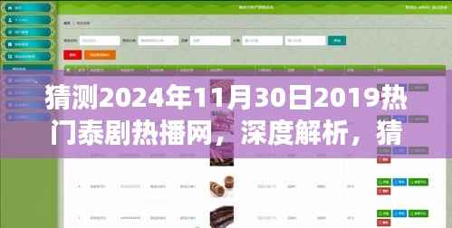 猜测2024年11月30日2019热门泰剧热播网,深度解析,猜测2024年11月30日热门泰剧热播网的体验与观察