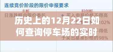 历史上的12月22日停车场实时收费查询技术揭秘,如何利用技术查询停车场的实时收费情况?